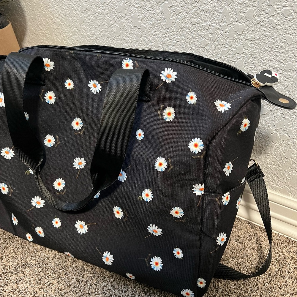 Floral Alice and Olivia Black Tote Bag